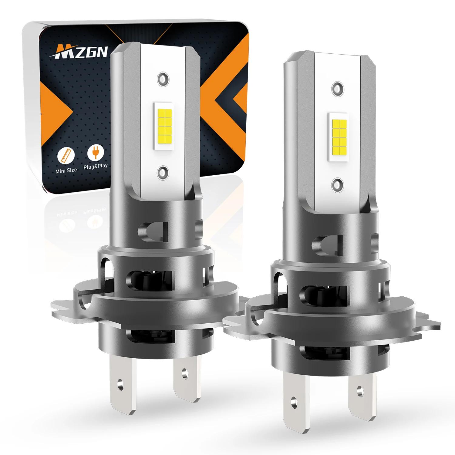 MZGN ڵ 工 ̴  LED Ʈ , ͺ 12V ڵ ̿ , H7, H18, 40W, 20000LM, 6500K CSP, 2 